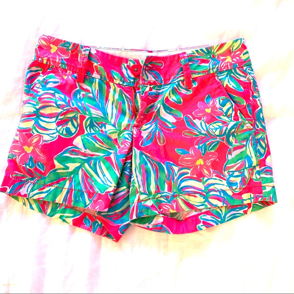 Lilly Pulitzer Pink and Green Callahan Shorts